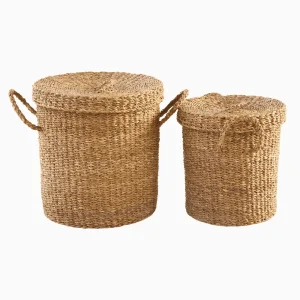 ROUND LUNDRY BASKET WITH HANDLE