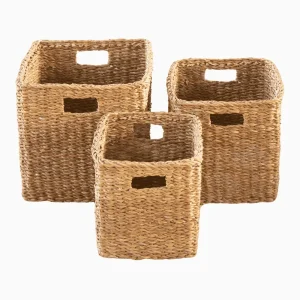 SQUARE BASKET WITH HANDLE