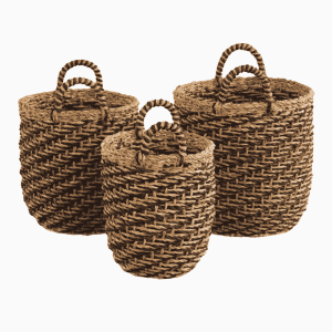 WEAVING DESIGN U-SHAPE CYLINDER WITH HANDLE