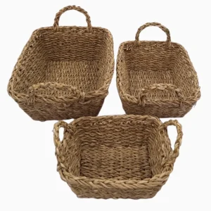 RECTANGLE CONOCAL BASKET WITH H ANDLE