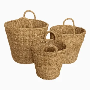 SEA GRASS ROUND BALTI WITH HANDLE