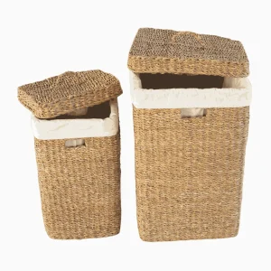 SQUARE HAMPER WITH COTTON LINING
