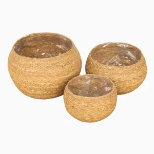 OVAL BASKET WITH PLASTIC LINING