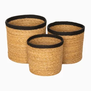 SEAGRASS & JUTE ROUND CYLINDER