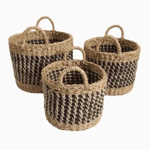 WEAVING DESIGN ROUND CYLINDER WITH HANDLE