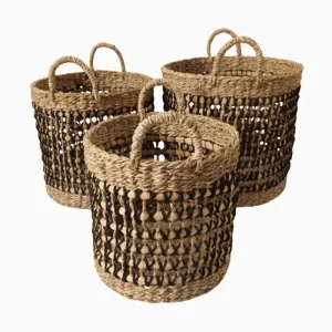 WEAVING DESIGN ROUND CYLINDER WITH HANDLE