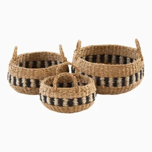SEAGRASS & JUTE ROUND POT WITH HANDLE