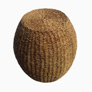 ROUND SITTING STOOL WITH METAL FRAME INSIDE