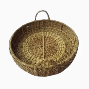 ROUND TRAY WITH METAL FRAM & HANDLE