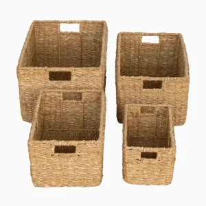 RECTANGLE STORAGE BASKET WITH METAL FRAME AND HANDLE