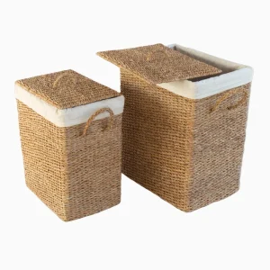 RECTANGULAR LAUNDRY BASKET WITH LID AND LINING