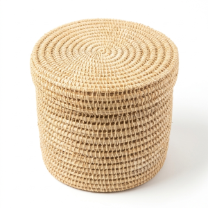 ROUND BASKET WITH LID